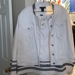 2peice white skirt set fashion nova